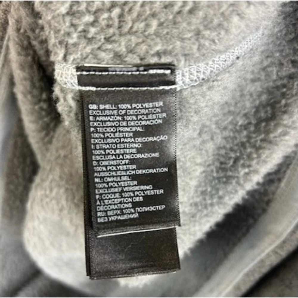 The‎ North Face Fleece Jacket Men's Size Medium Heather Gray 1/4 Zip S Sweater